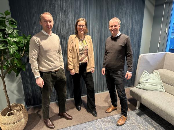 Mats Nyland (f.v.), Karen Riddervold og Paul Torgersen. Foto: Marstrand