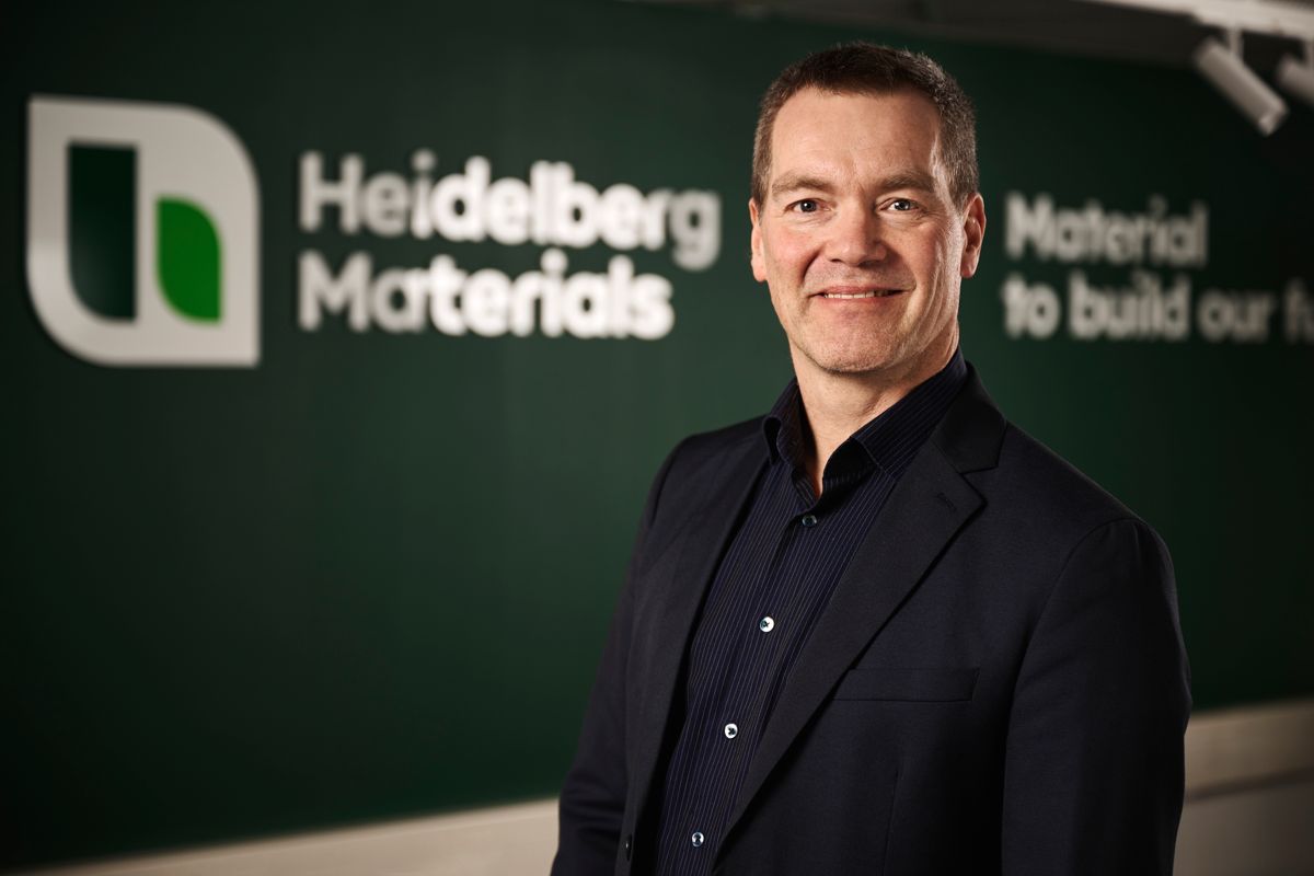 Vetle Houg er ansatt som ny administrerende direktør i Heidelberg Materials Sement Norge. Foto: Benjamin A. Ward / Heidelberg Materials
