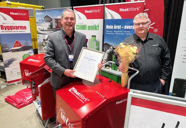 Torstein Bergli (t.v.) og Ronny Bjerkan kunne ta imot prisen på vegne av Heatwork Norway.