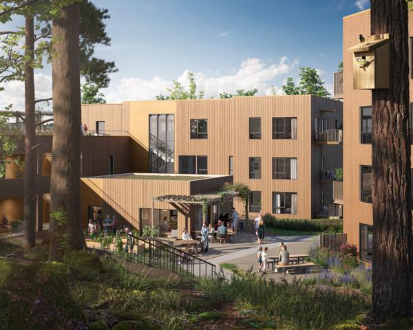 BundeBygg skal bygge Vallerveien for SPG i Bærum. Ill. Sweco Architects / Rift