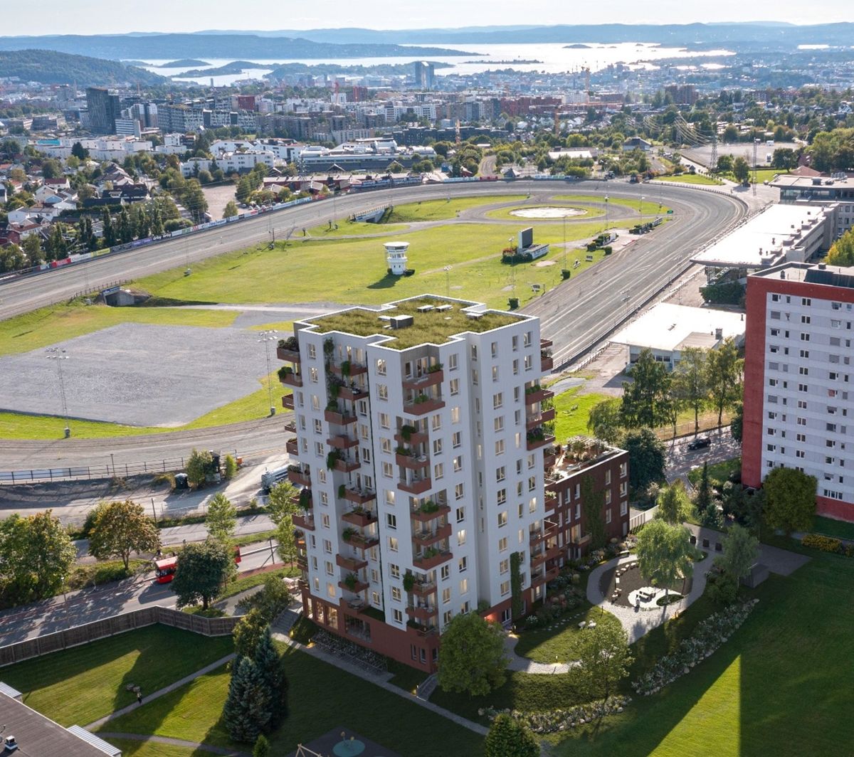 Pilar Bjerke skal bygges like ved Bjerkebanen i Oslo. Illustrasjon: Stor-Oslo Eiendom
