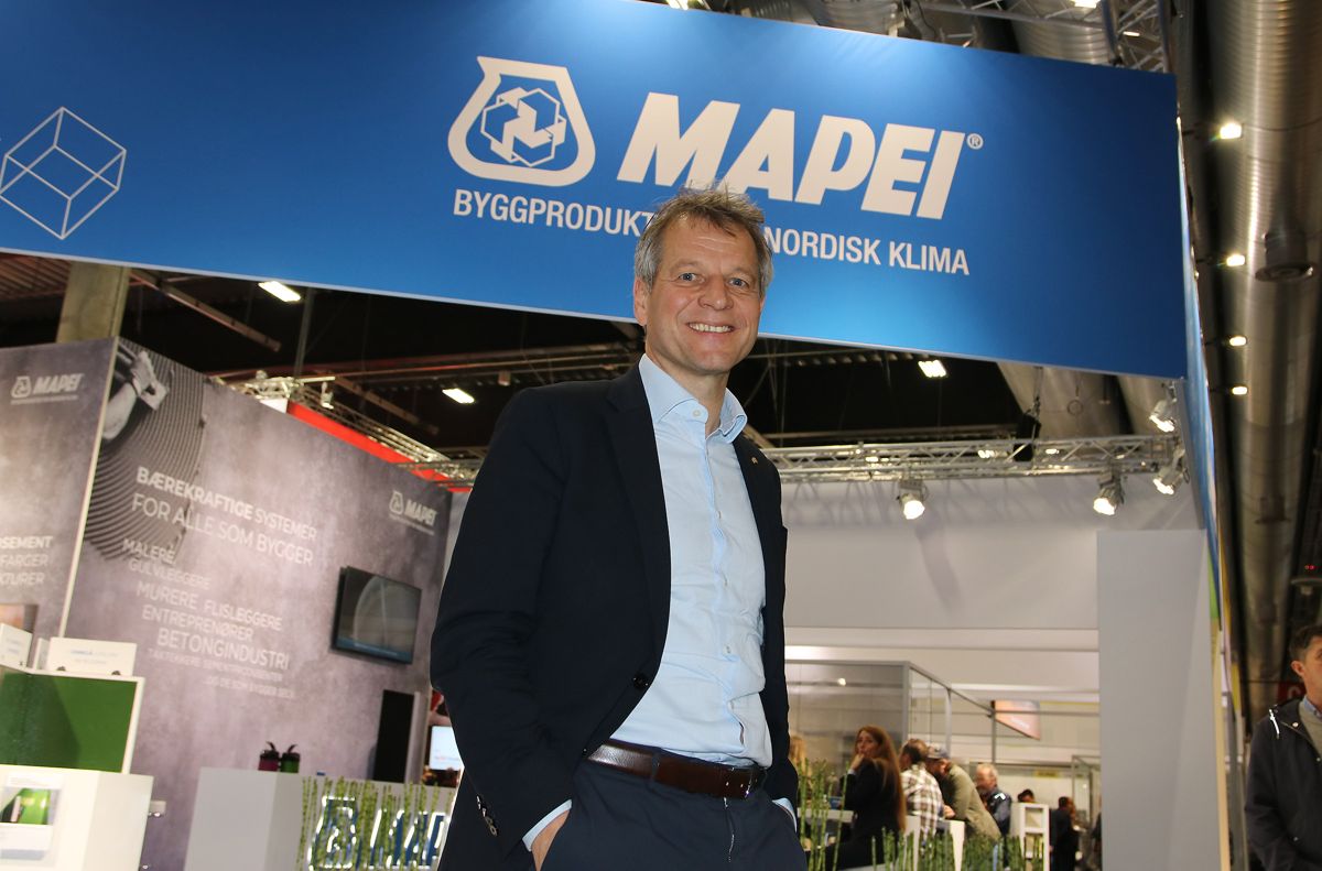 Administrerende direktør Trond Hagerud i Mapei ser frem til å lansere den nye bærekraftrapporten på Bygg Reis Deg.