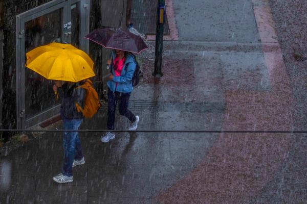 Ved gult farevarsel anbefaler Meteorologisk institutt om å holde seg oppdatert på værvarselet og kjøre etter forholdene. Foto: Cornelius Poppe / NTB