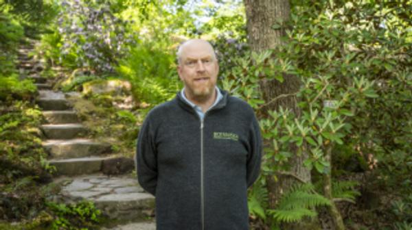 Forsker Henrik Sjöman ved Botanisk hage i Göteborg. Foto: Botanisk hage i Göteborg