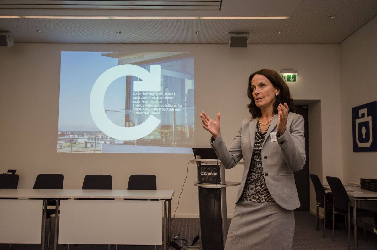 Senior visepresident for bedriftsutvikling og markedsføring i Caverion, Carina Ovarngård.