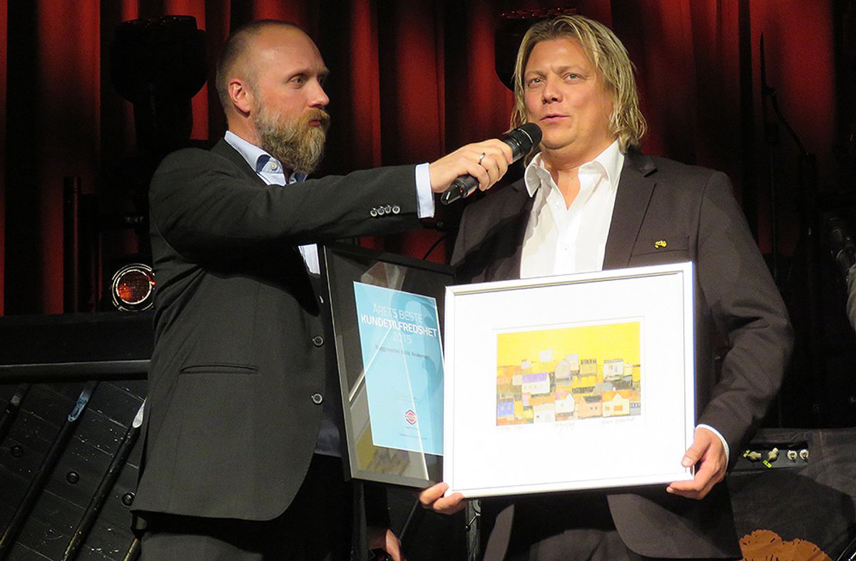 Årets beste kundetilfredshet - vinner: Byggmester Arild Andersen.