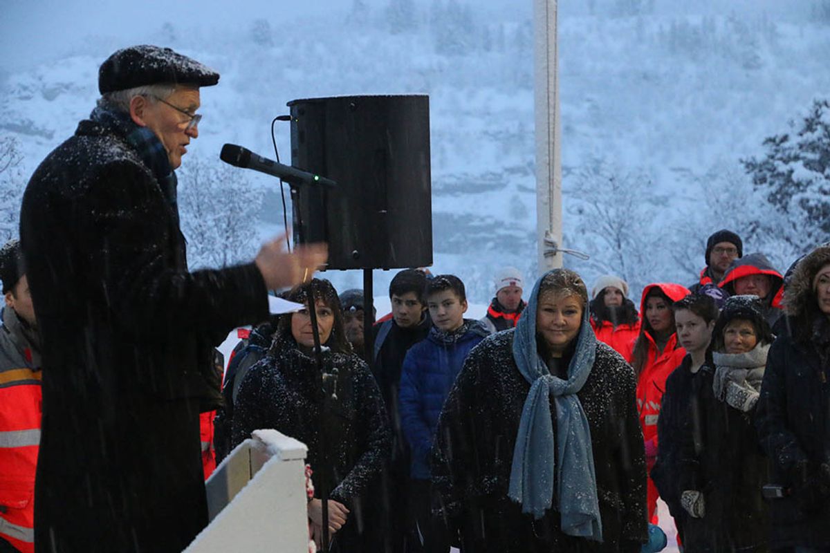 Torbjørn Naimak på talerstolen. Foto: Marius Staulen