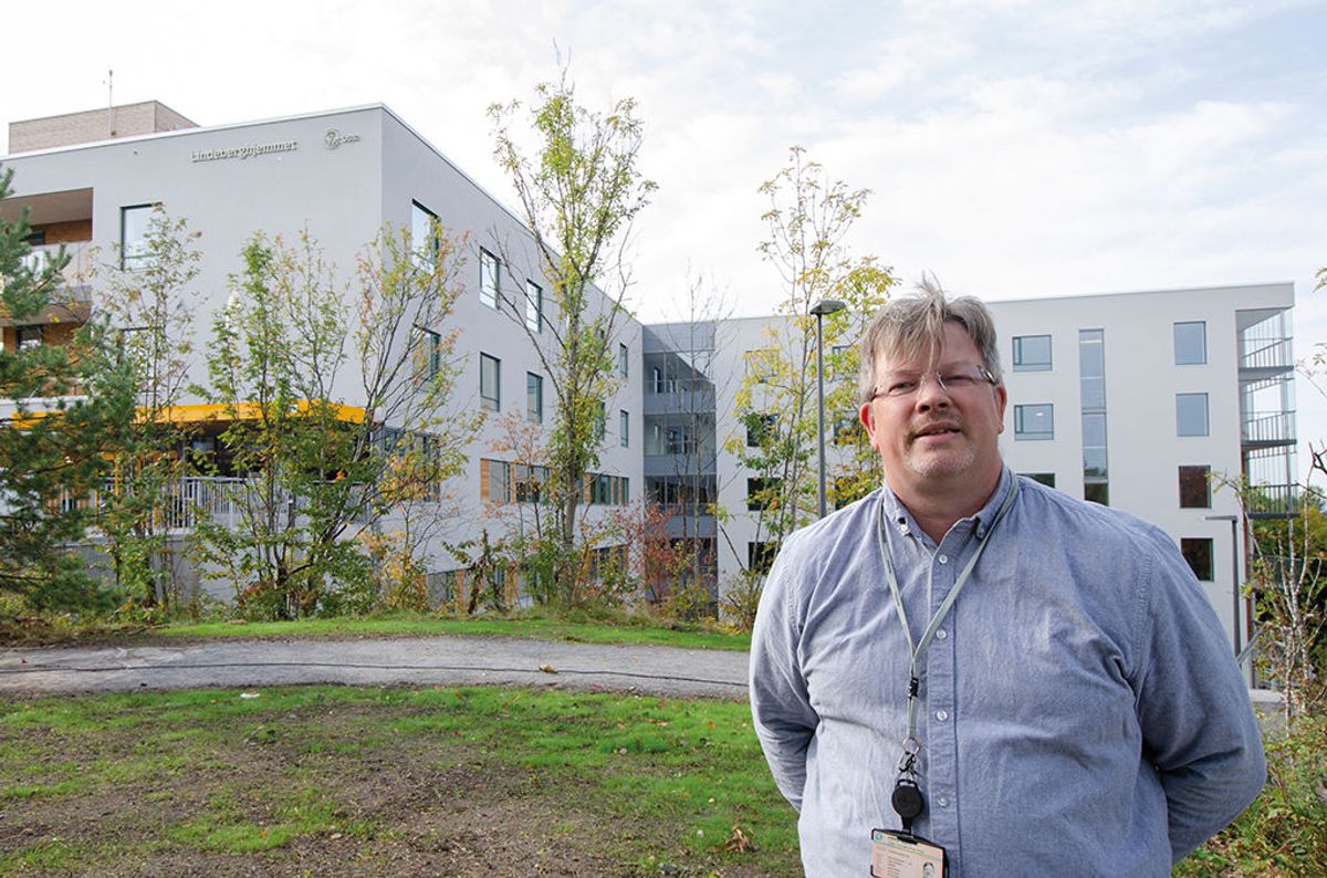 Skanskas prosjektleder Karl Fredrik Norén er godt fornøyd med prosjektet.