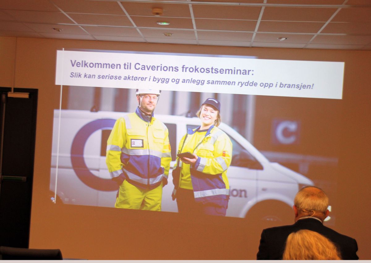 Arbeidskriminalitet, sosial dumping og sikkerhet i bygg og anlegg var tema for Caverions frokostseminar. Foto: Svanhild Blakstad