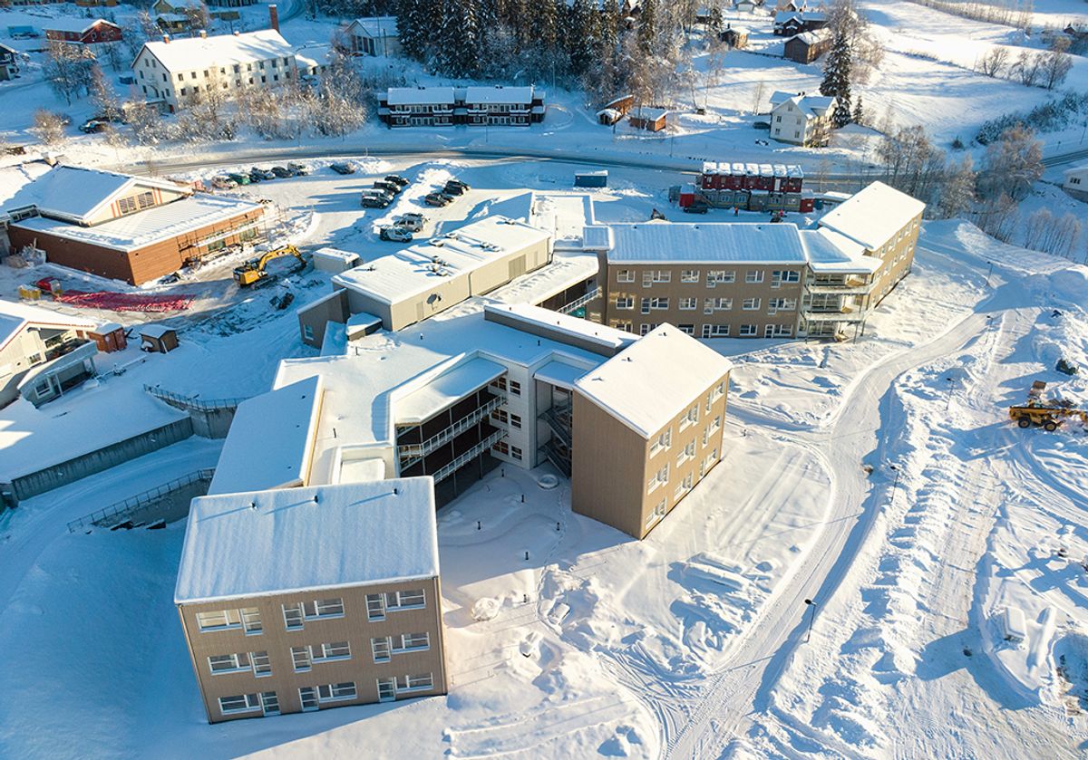 Øystre Slidre helsetun i Heggenes, Valdres, 15.1.2021. Foto: Trond Joelson, Byggeindustrien