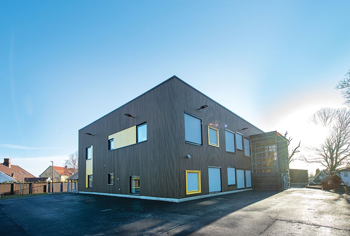 Jarenga barnehage i Bærum, fotodato 23.1.2021. Foto: Trond Joelson, Byggeindustrien