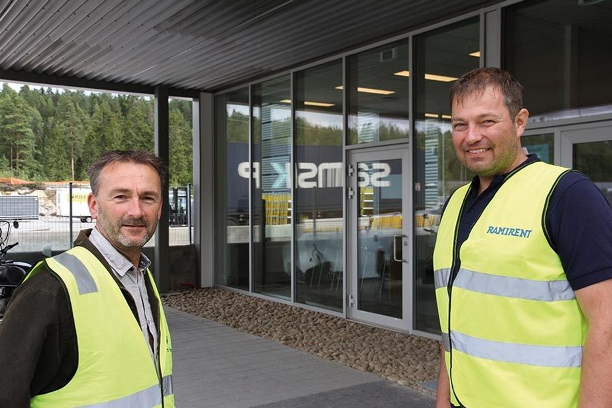 Prosjektleder Trond Vodal i Partz Prosjekt (til venstre) og sitemanager Torben Beck er fornøyd med et vel gjennomført prosjekt.