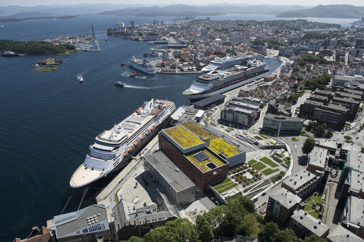 Sedumtak på Stavanger konserthus. Foto: Foto: Jon Ingemundsen