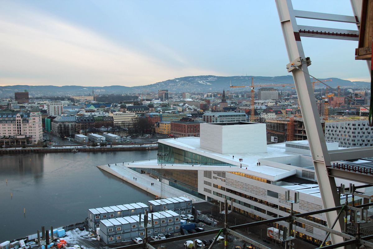 Utsikten fra toppen av tårnet. Foto: Kultur- og idrettsbygg Oslo KF
