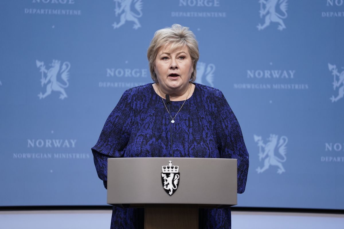 Statsminister Erna Solberg fortalte fredag at Norge er klar for trinn tre i gjenåpningsplanen. Foto: Stian Lysberg Solum / NTB