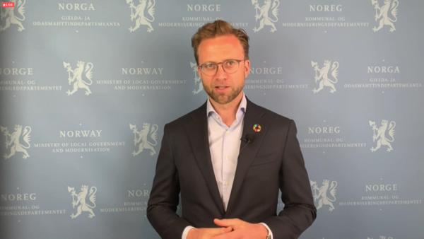 Nikolai Astrup, kommunal- og moderniseringsminister (H).