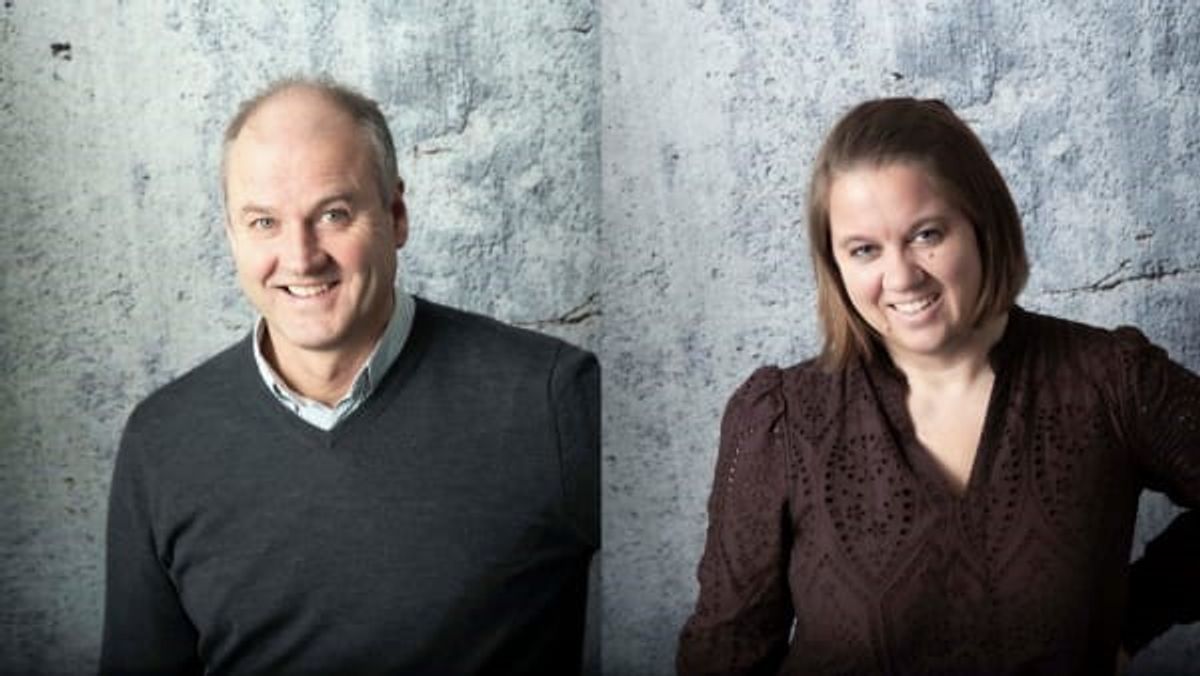 Tor Olav Almås og Cathrine Marstein Engen i Norconsult Informasjonssystemer (NoIS). Foto: NoIS.