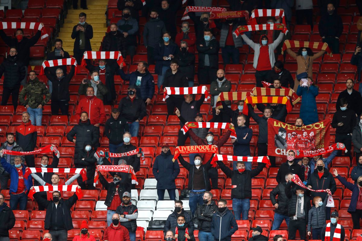 Liverpool skal øke tilskuerkapasiteten på Anfield. Foto: Phil Noble / Pool via AP / NTB