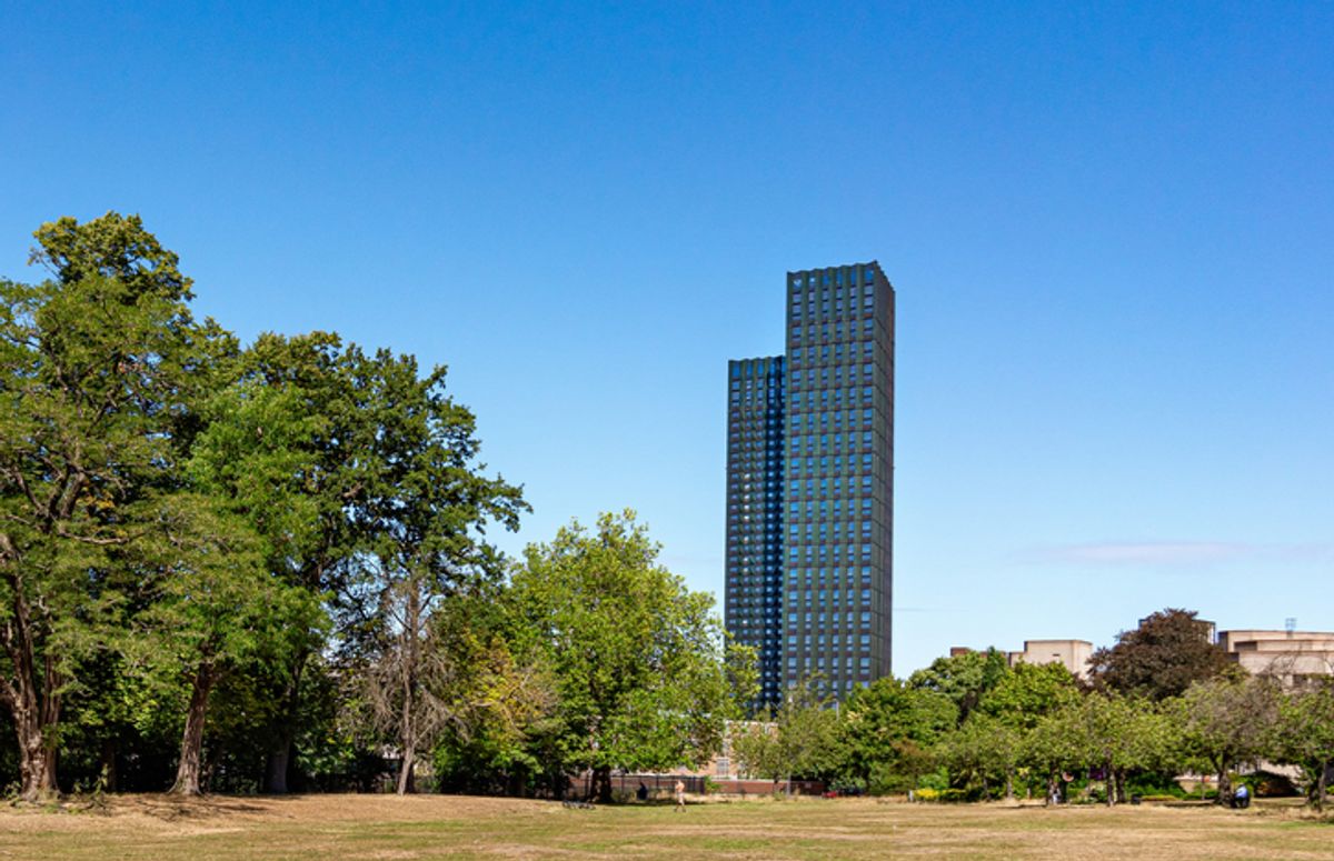 Ten Degrees Croydon er verdens høyeste boligbygg bygget med moduler. Illustrasjon: HTA Design