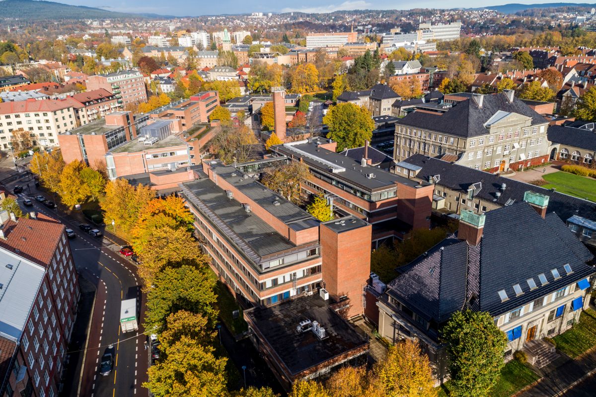 Utsikt over den tidligere Veterinærhøgskolen og Veterinærinstituttet på Adamstuen i Oslo. Arkivfoto: Tore Meek / NTB