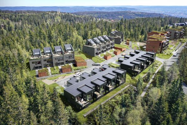 Seltor skal bygge 43 boliger for Ullveien 12 AS og OBOS Nye Hjem AS. Illustrasjon: PI Arkitekter