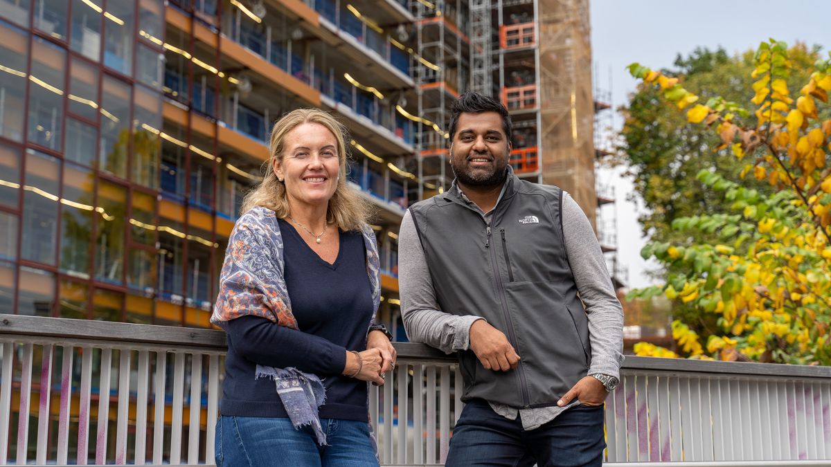 Cathrine Knudsen og Salman Saeed. Foto: Skanska