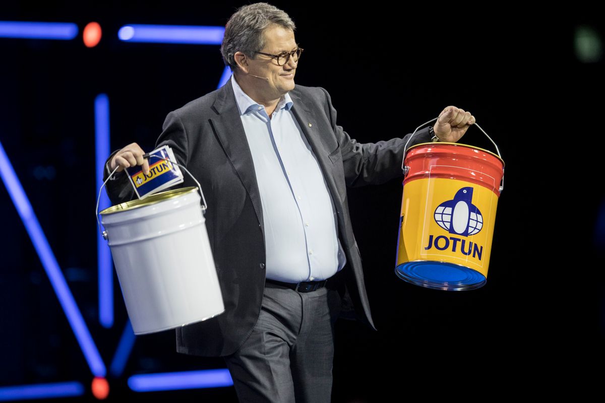 Administrerende direktør Morten Fon i Jotun AS varsler at prisene på maling kan stige ytterligere. Foto: Vidar Ruud / NTB