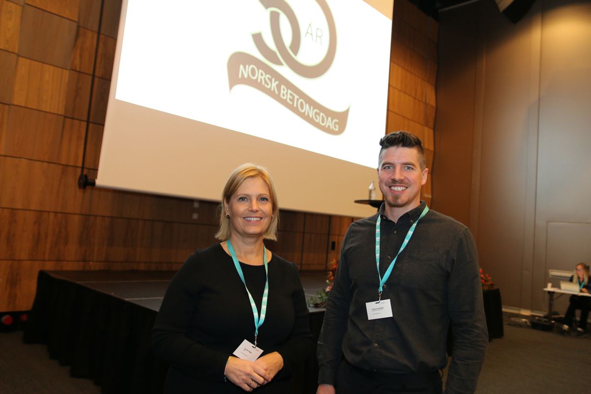 Dagllig leder Cecilie Hagby og styreleder Andreas Sjaastad (Veidekke) i Norsk Betongforening, tror det er flere grunner til at rekordmang har funnet veien til Norsk Betongdag 2021.