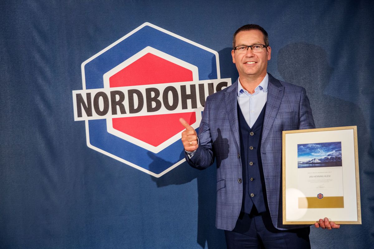 Jan Henning Kleiv fra Nordbohus Modum ble årets beste bidragsyter i 2017. Foto: Nordbohus