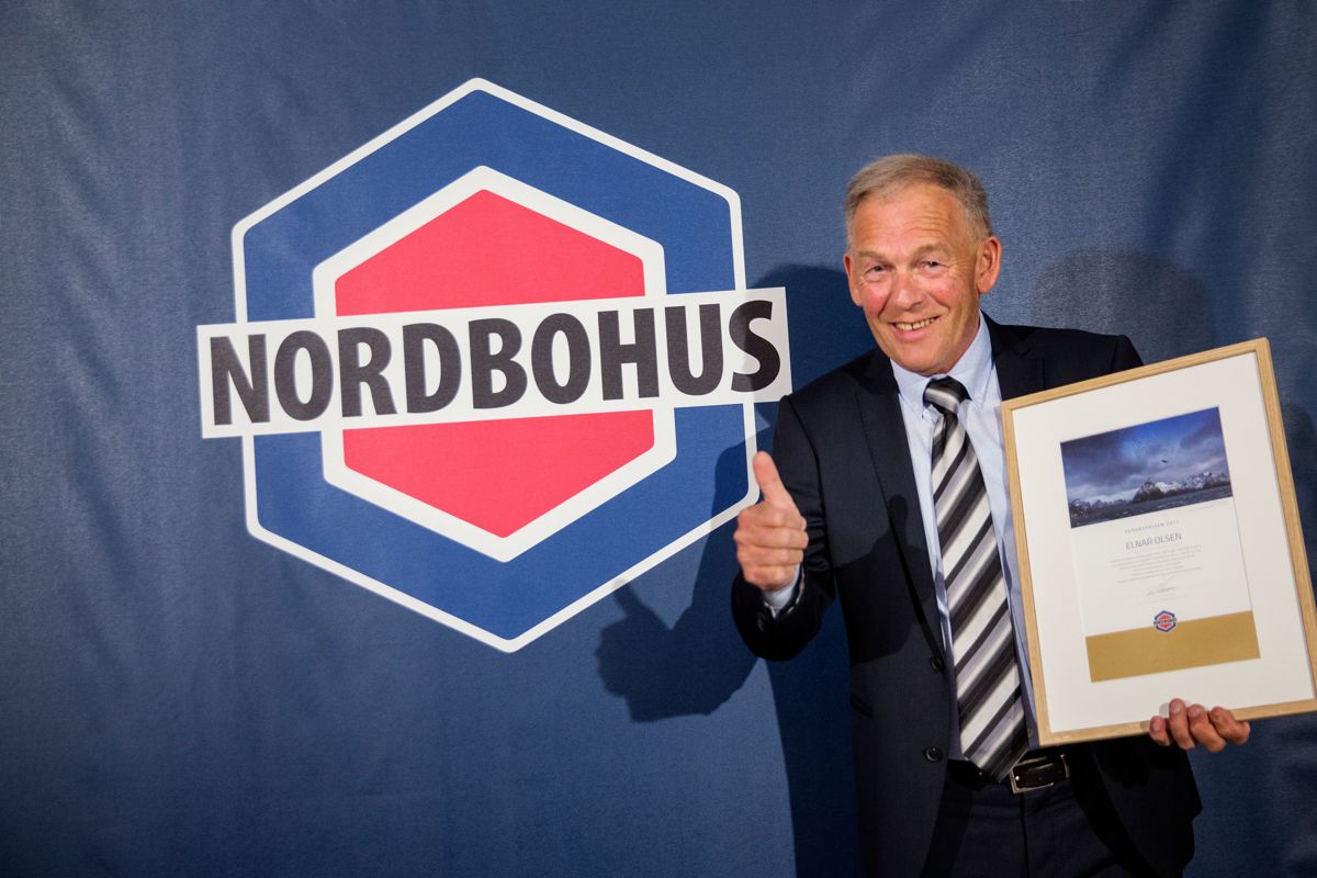 Elnar Olsen fra Nordbohus Bernhard Olsen fikk årets hederspris. Foto: Nordbohus.
