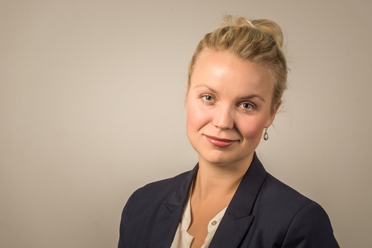 Ida Hjeltnes er ansatt som boligprosjektleder i Norsk Eiendom. Foto: Norsk Eiendom/Andreas Bergmann