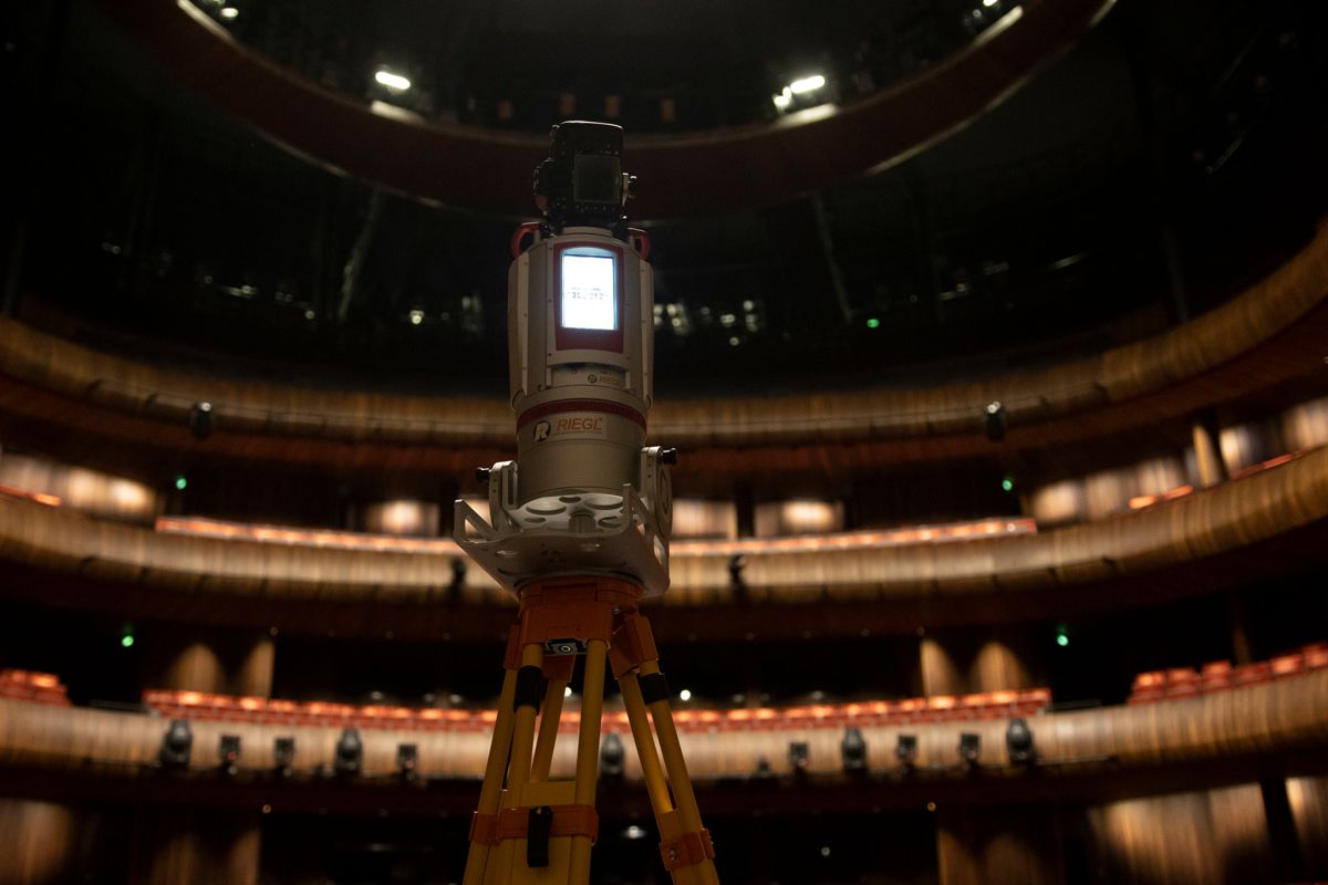 Innvendig 3D-skanning av Operaen i regi av Statsbygg. Foto: Tuva Skare