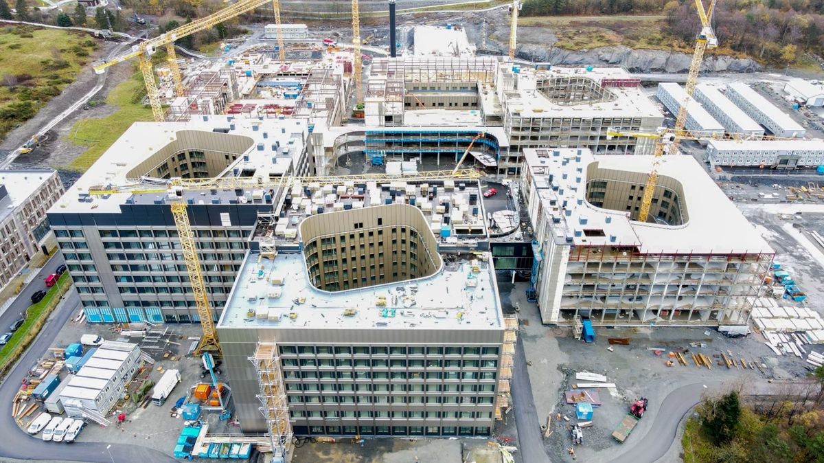 Slike så den nye sykehustomten i Stavanger ut i november. Foto: SUS 2023