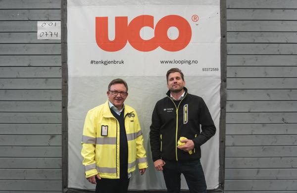 Jens Brustad, CEO i Looping og Jostein Stormo, administrerende direktør i UCO (t.v.). Foto: Looping