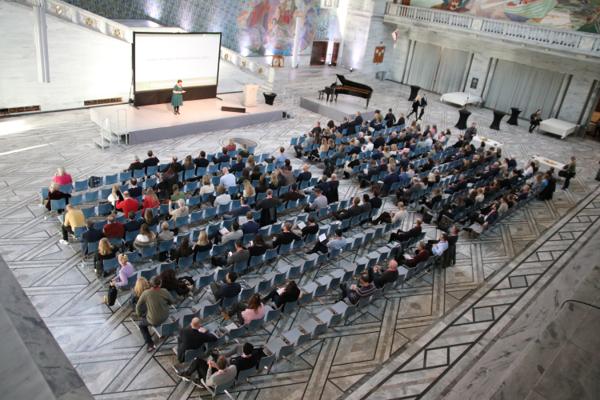 Fra Klimakonferansen i 2021. Tirsdag arrangeres konferansen for andre gang, også i år i Oslo Rådhus.