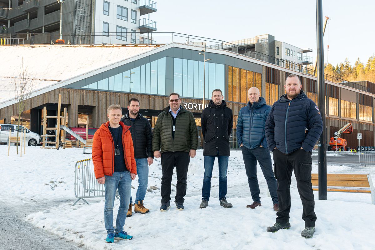 I alt har 20 fra Insenti vært involvert i prosjektet. Fra venstre: Johan Aanonsen, Jon Svansrud, Arvid Horn, Bjørn Erik Henriksen, Nils Erik Garstad og Morten Åmodt, alle fra Insenti.