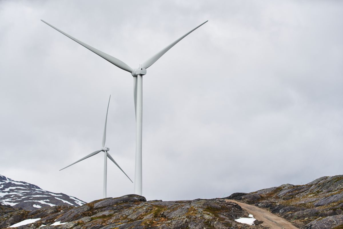 Sørfjord vindkraftverk. Foto: Catchlight/ NVE