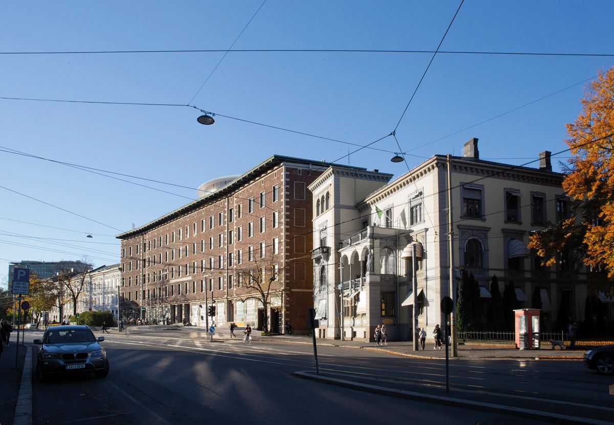 Teglsteinsbygget huset kontorer til Oslo Lysverker fra 1930-tallet. Til høyre i bildet ses Inkognitogaten 37. Foto: LPO Arkitekter