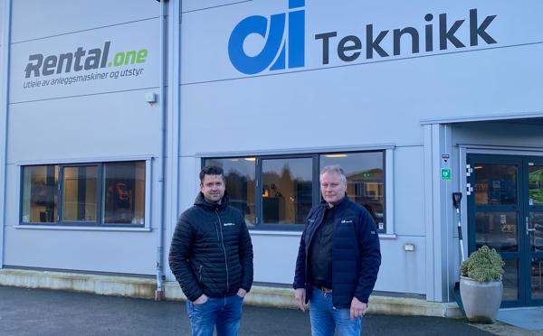 Kjetil Friestad, daglig leder i Rental.one (t.v) og Geir Henning Nygard, daglig leder og eier i AI Teknikk.