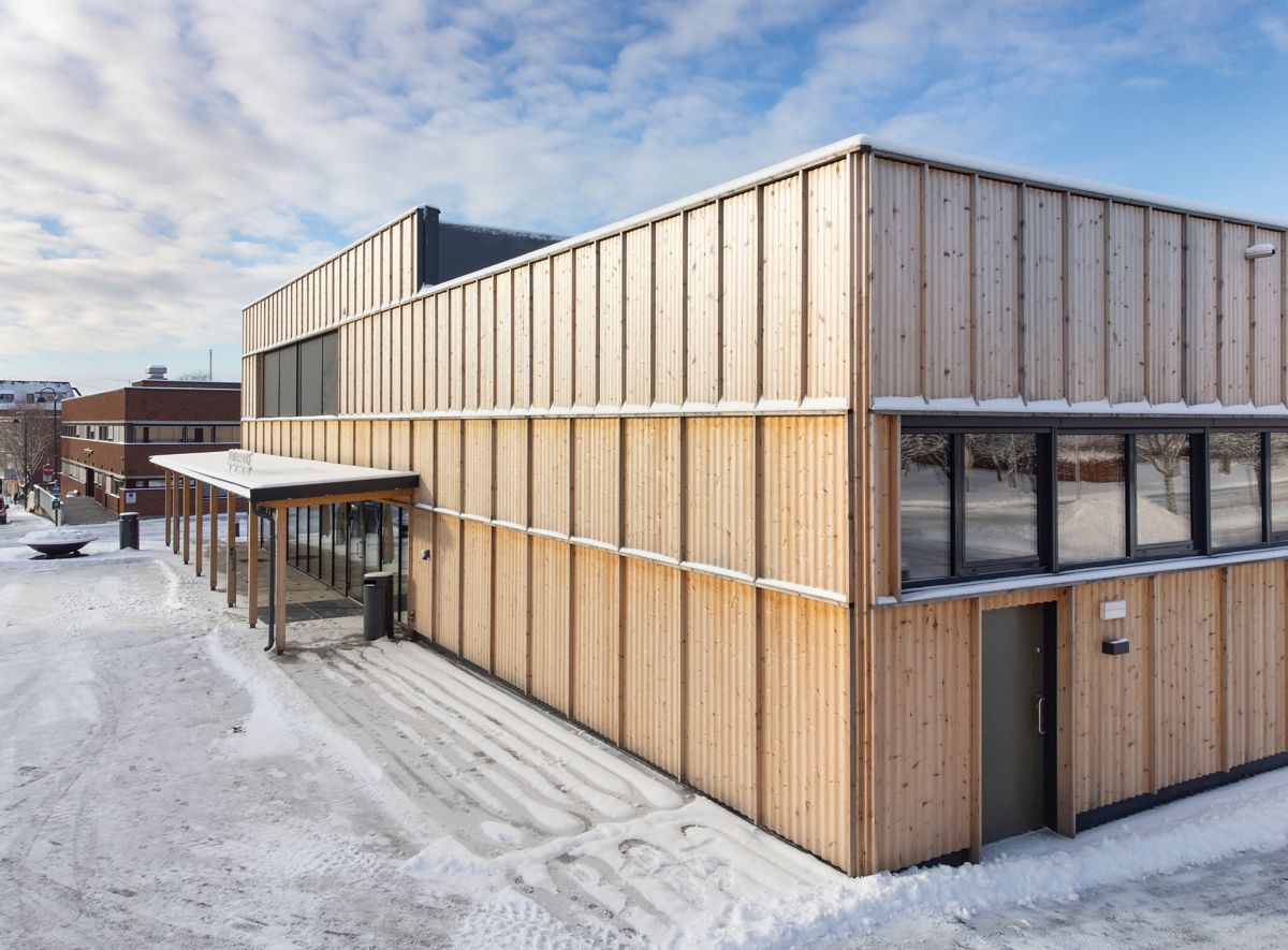 Rakkestad kulturskole, 2.2.2022. 
Foto: Trond Joelson, Byggeindustrien