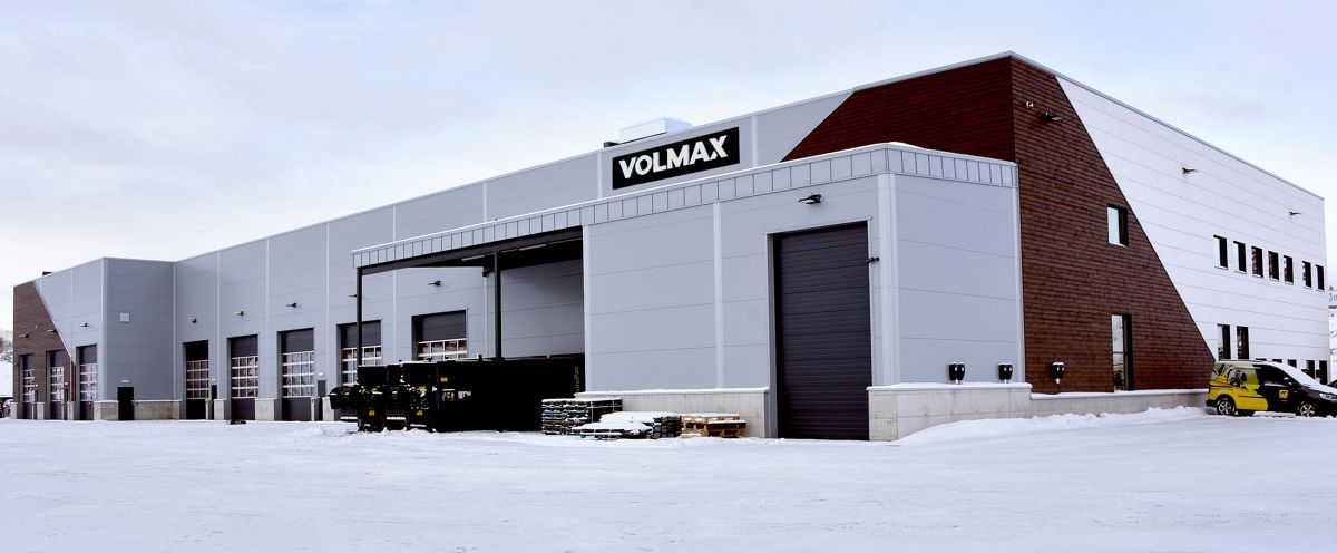 Volmax sitt nye tungbilanlegg er bygget på Toppen Næringspark, et par kilometer øst for Kongsberg sentrum.