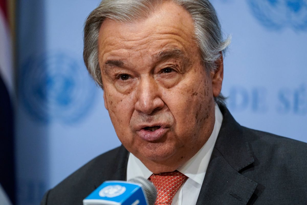 FNs generalsekretær António Guterres langet ut mot fossile energikilder etter publiseringen av IPCCs nye rapport. Foto: John Minchillo / AP / NTB