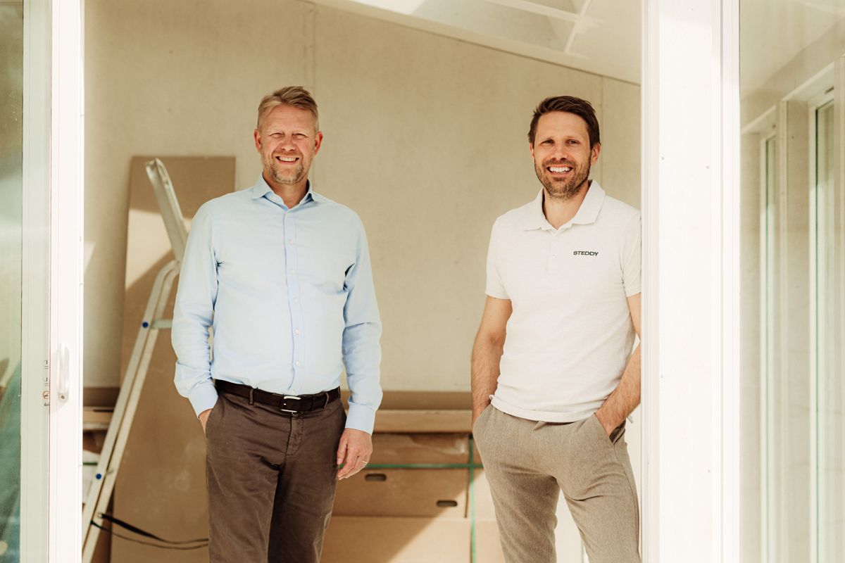 Daglig leder Nicolai Malling (til venstre) og Kjetil Henriksen, leder for kjededrift og ansvarlig for rekruttering og fageksperter i Steddy. Foto:Thomas Ekström