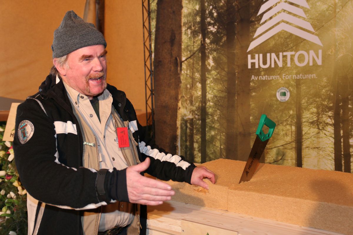 Kurt Oddekalv, leder i Norges Miljøvernforbund deltok på åpningen av Hunton-fabrikken.