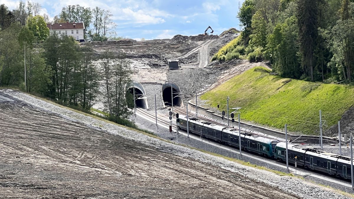 NCC er i sluttfasen med jernbaneprosjektet Venjar – Eidsvoll. Foto: NCC