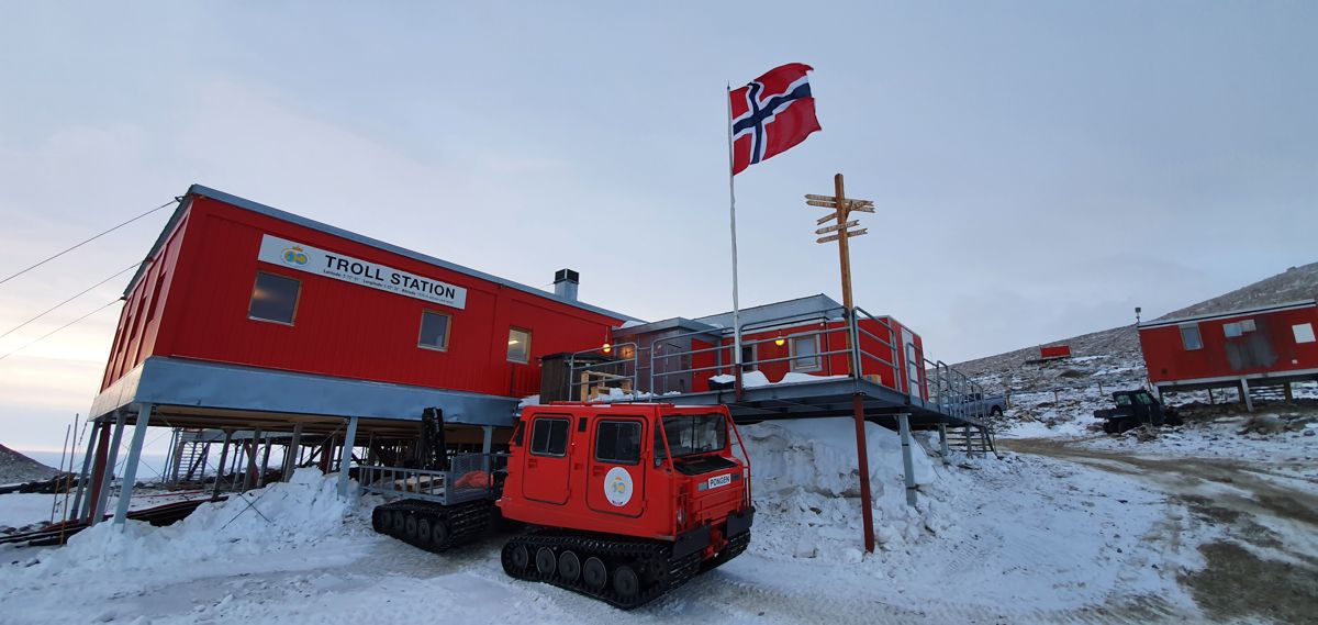 Den norske forskningsstasjonen Troll i Dronning Maud Land, Antarktis. Foto: Thomas Dretvik/Norsk Polarinstitutt