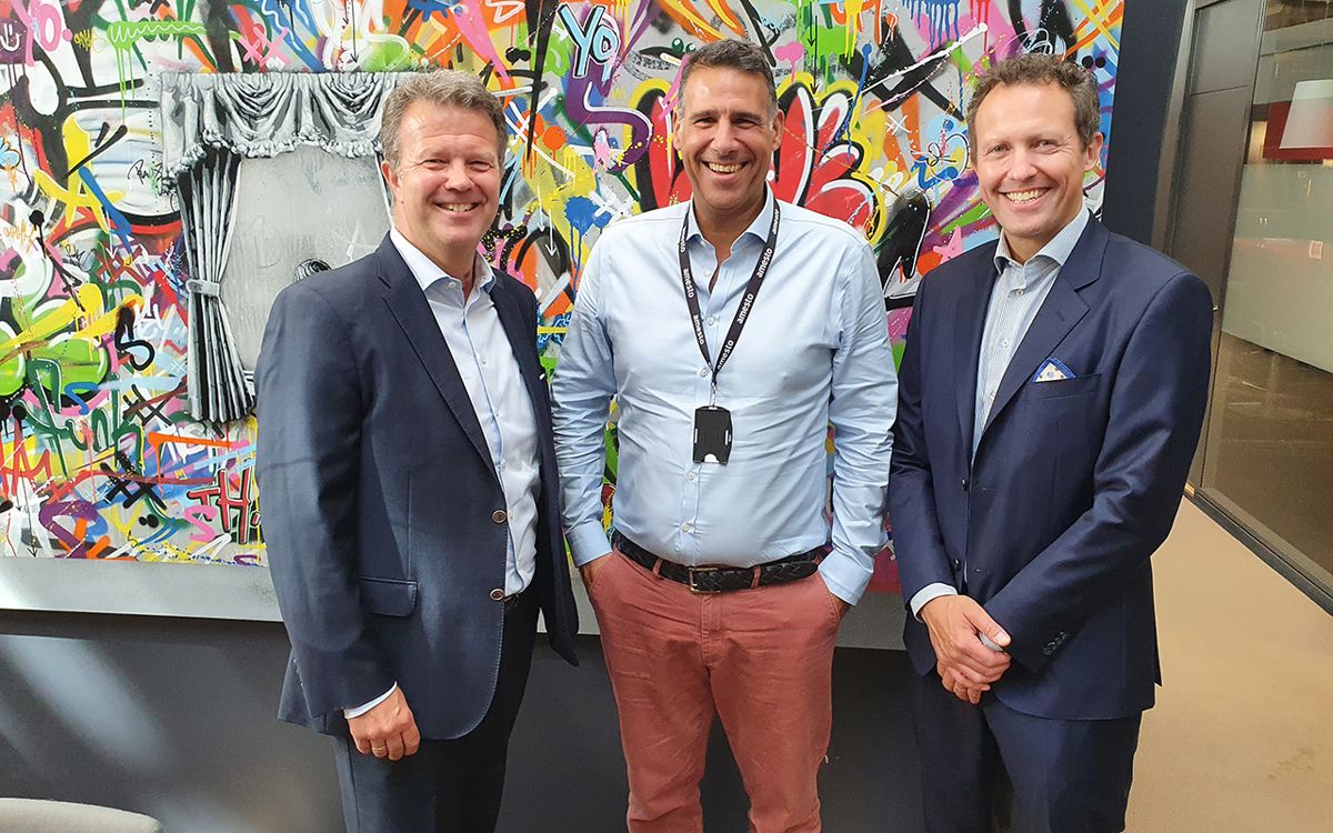 Fra venstre: Thor Bareksten, forvaltningsdirektør i OBOS Eiendom, Arild Spandow, CEO i Amesto og Øystein Embretsen, eiendomssjef i OBOS Eiendom
