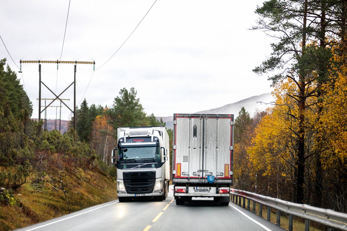 Flere veier blir åpnet opp for de aller største og tyngste vogntogene med innføringen av en ny veiklasse. Illustrasjonsfoto: Gorm Kallestad / NTB