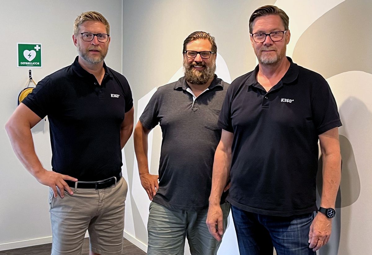 Håndverksgruppen knytter til seg ett av Uppsalas største byggeselskaper, K360. Daglig leder Patrik Tomtlund (f.v), David Blomster og Peter Sonesson. Foto: Privat