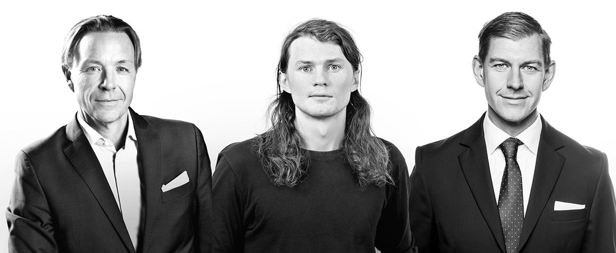 Patrik Attemark, Petter Bengtsson og Christoffer Börjesson. Foto: Newsec
